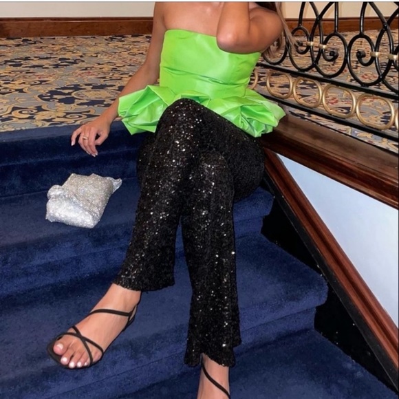 NWT ZARA Limited Edition Voluminous Top Neon Green S Blogger’s Favorite - Picture 10 of 13